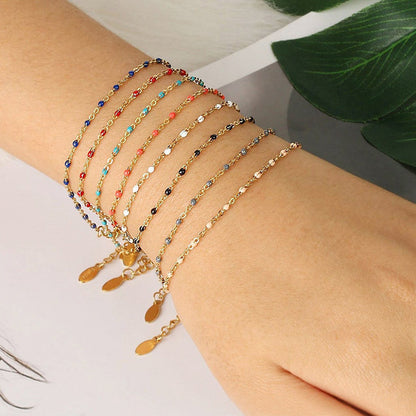 Bracelets Style Simple Géométrique Acier Au Titane Placage