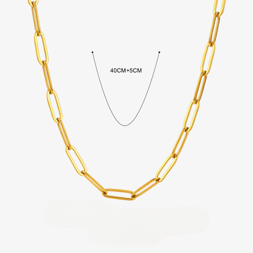 Simple Style Necklace 304 Stainless Steel 18K Gold Plated Plating 