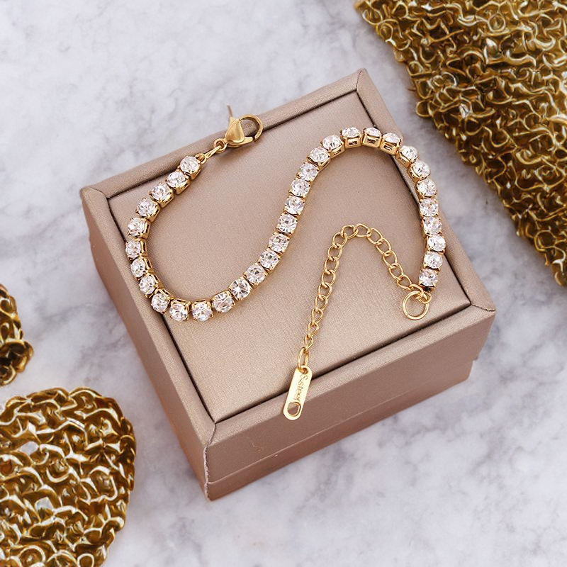 Geometric Bracelet 304 Stainless Steel 18K Gold Plated 