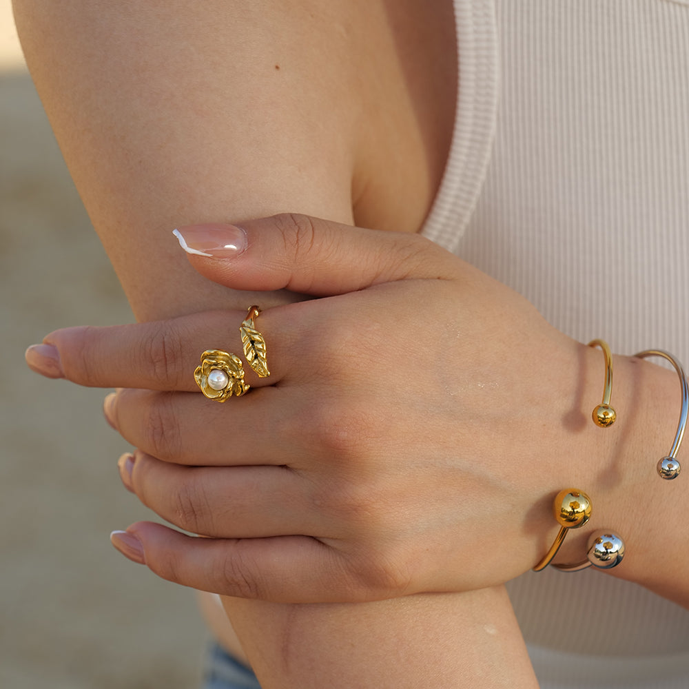 Bracelet Style Simple Balle Acier Inoxydable