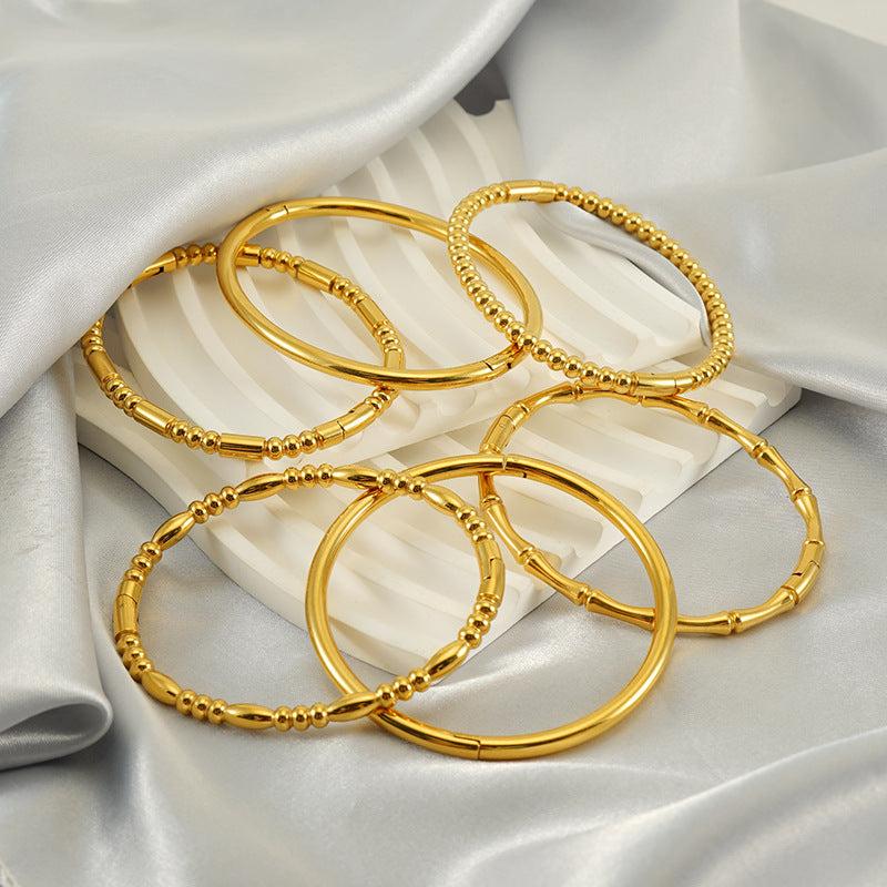 Couleur Unie Acier Inoxydable 304 Bracelet En Masse
